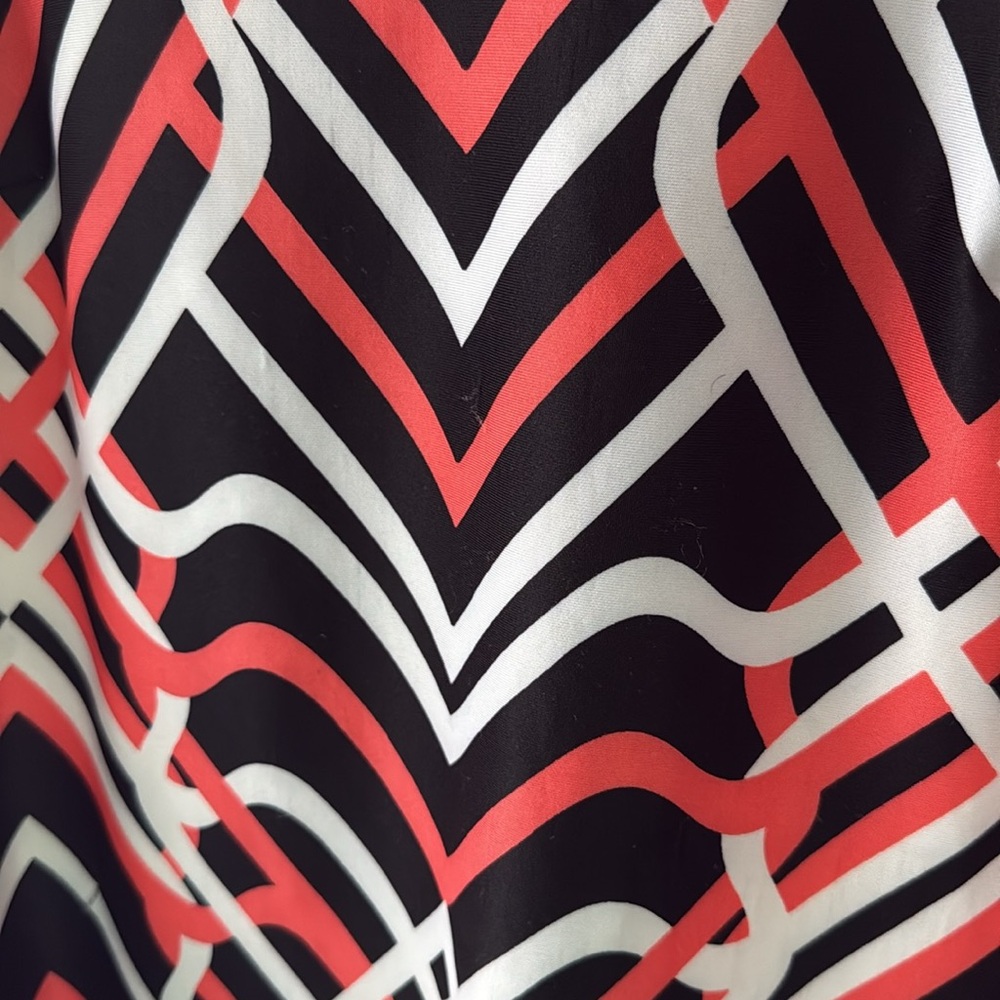 Sandra Darren Large Geometric Patterned Women's D… - image 5